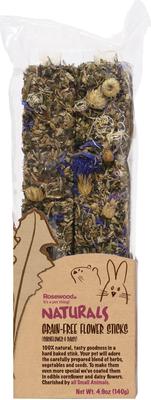 Show full view: Naturals by Rosewood Grain-Free Assorted Flower Sticks Small Pet Treats, 4.9-oz bag, case of 4 slide 7 of 10