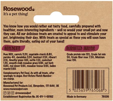 Show full view: Naturals by Rosewood Herb 'n' Veg Drops Small Pet Treats, 4.9-oz bag, case of 4 slide 4 of 5