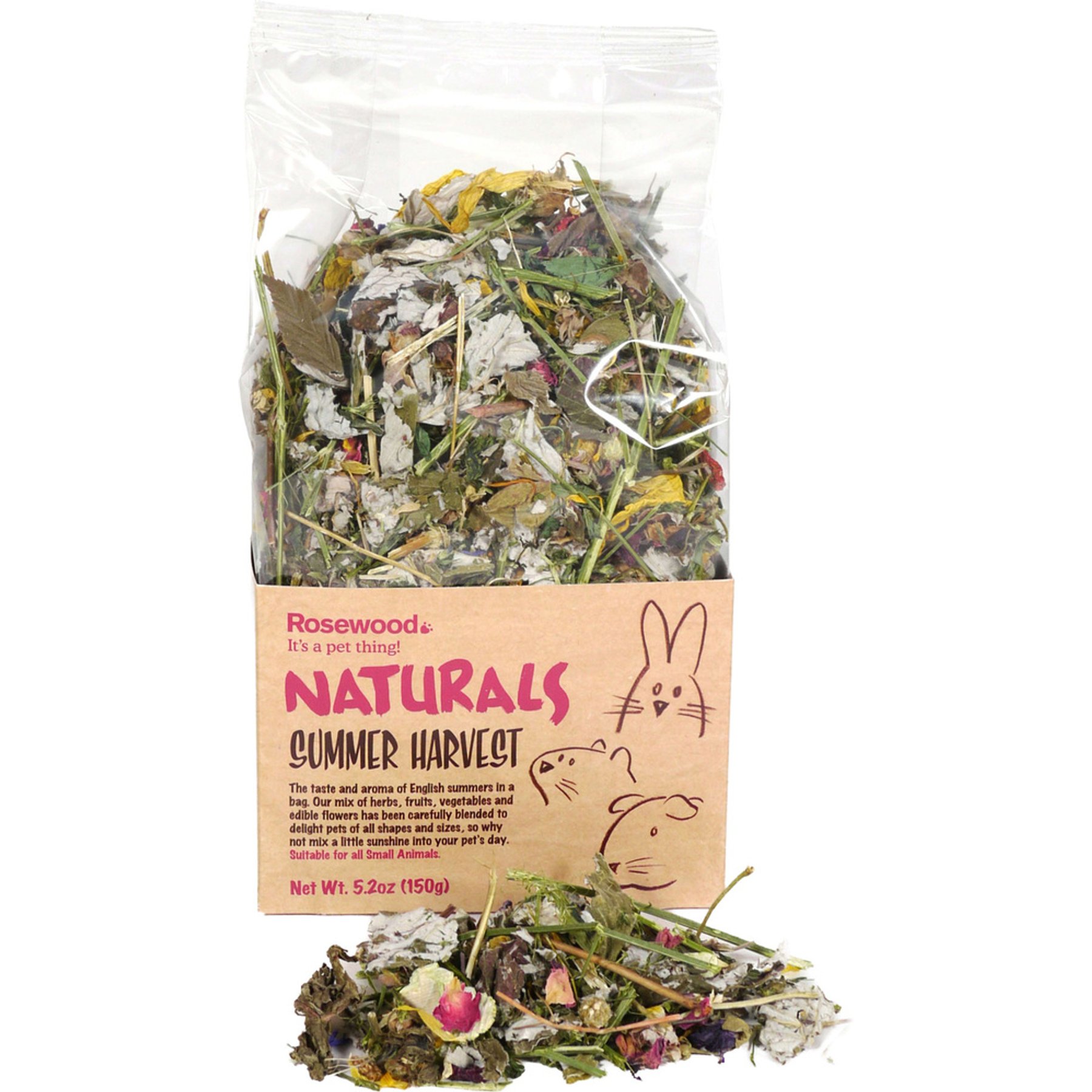 Naturals by Rosewood Summer Harvest Small Pet Treats, 5.2-oz bag, case of 4