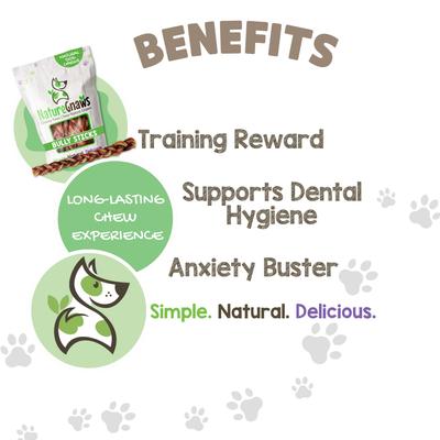 Show full view: Nature Gnaws 11 to 12-in Braided Bully Sticks Dog Chew Treats, 5 count slide 5 of 10