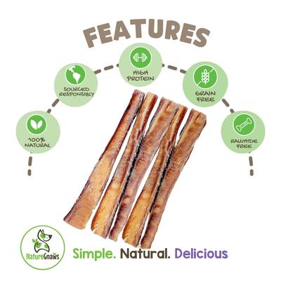 Show full view: Nature Gnaws 11 to 12-in Bully Sticks Dog Chew Treats, X-Large, 3 count slide 3 of 10