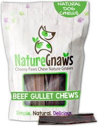 Nature Gnaws 4 to 5-in Beef Gullet Natural Dog Chew Treats, 10 count