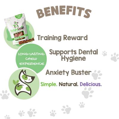 Show full view: Nature Gnaws 5 to 6-in Braided Bully Sticks Dog Chew Treats, 10 count slide 5 of 10