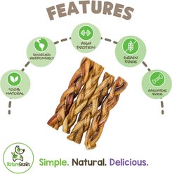 Nature Gnaws 5 to 6-in Braided Bully Sticks Dog Chew Treats, 10 count slide 2 of 7