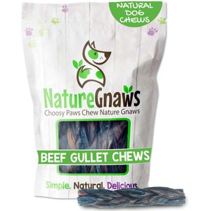 Nature Gnaws 5 to 6-in Braided Gullet Sticks Natural Dog Chew Treats, 10 count
