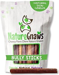 Nature Gnaws 5 to 6-in Bully Sticks Dog Chew Treats, Large, 10 count