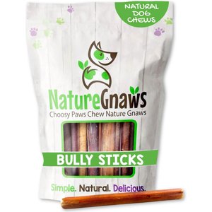 Nature Gnaws 5 to 6-in Bully Sticks Dog Chew Treats, Small, 15 count