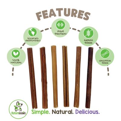 Show full view: Nature Gnaws 5 to 6-in Bully Sticks Dog Chew Treats, Small, 25 count slide 3 of 10