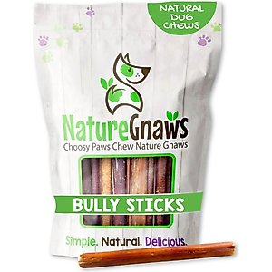 Nature Gnaws 5 to 6-in Bully Sticks Dog Chew Treats, Small, 5 count