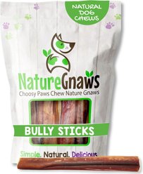 Nature Gnaws 5 to 6-in Bully Sticks Dog Chew Treats, X-Large, 6 count