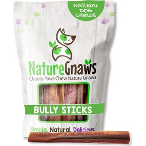 Nature Gnaws 5 to 6-in Bully Sticks Dog Chew Treats, X-Large, 6 count