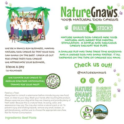Show full view: Nature Gnaws 5 to 6-in Extra Thin Bully Sticks Dog Chew Treats, 10 count slide 6 of 10