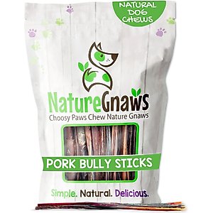 Nature Gnaws 5 to 6-in Extra Thin Pork Bully Sticks Dog Chew Treats, 50 count