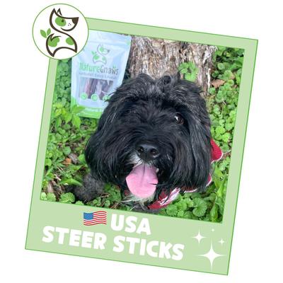 Show full view: Nature Gnaws 5 to 7-in USA Steer Sticks Natural Dog Chew Treats, 8-oz bag slide 7 of 7