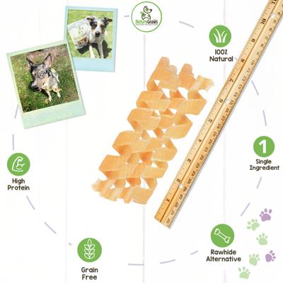 Show full view: Nature Gnaws 7 to 8-inch Springs Pork Skin Flavored Dog Treats, 8 count slide 4 of 5