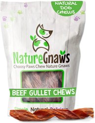 Nature Gnaws 7 to 8-in Beef Gullet Springs Natural Dog Chew Treats, 12 count