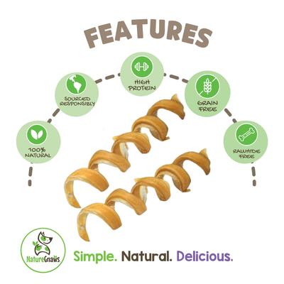Show full view: Nature Gnaws 7 to 8-in Spring Bully Sticks Dog Chew Treats, 6 count slide 3 of 10