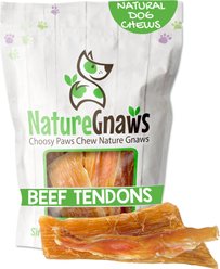 Nature Gnaws Beef Tendons Natural Dog Chew Treats, 1-lb bag