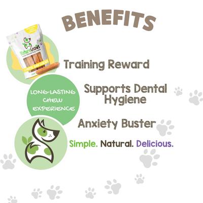 Show full view: Nature Gnaws Cheese & Bacon Bar Bones Dog Chew Treats, 4 count slide 4 of 8