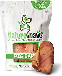 Nature Gnaws Pig Ears Natural Dog Chew Treats, 15 count