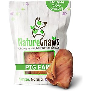 Nature Gnaws Pig Ears Natural Dog Chew Treats, 8 count