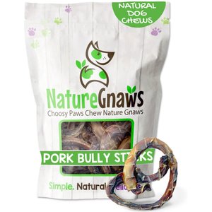Nature Gnaws Pork Pretzel Natural Dog Chew Treats, 15 count