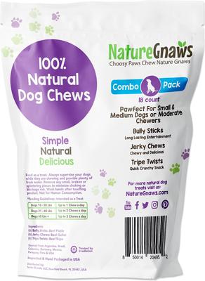 Show full view: Nature Gnaws Premium Beef Dog Chew Variety Pack, 18 count slide 3 of 8