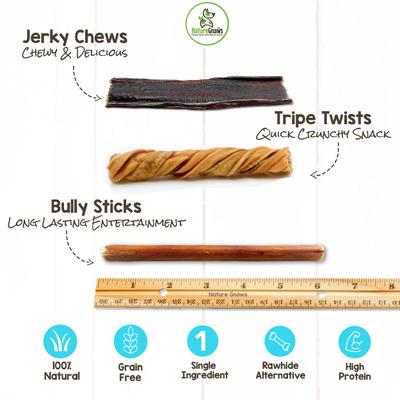 Show full view: Nature Gnaws Premium Beef Dog Chew Variety Pack, 18 count slide 4 of 8