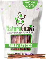 Nature Gnaws Super Skinny 5 to 6-in Bully Sticks Dog Chew Treats, 40 count