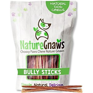 Nature Gnaws Super Skinny 5 to 6-in Bully Sticks Dog Chew Treats, 40 count