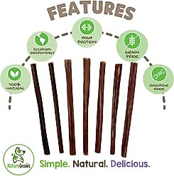 Nature Gnaws Super Skinny 5 to 6-in Bully Sticks Dog Chew Treats, 40 count slide 2 of 7