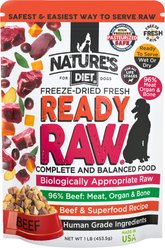 Nature's Diet Adult Ready Raw Beef Flavored Freeze-Dried Dog Food, 1-lb bag