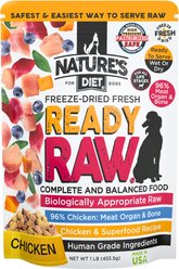 Nature's Diet Adult Ready Raw Chicken Flavored Freeze-Dried Dog Food, 1-lb bag