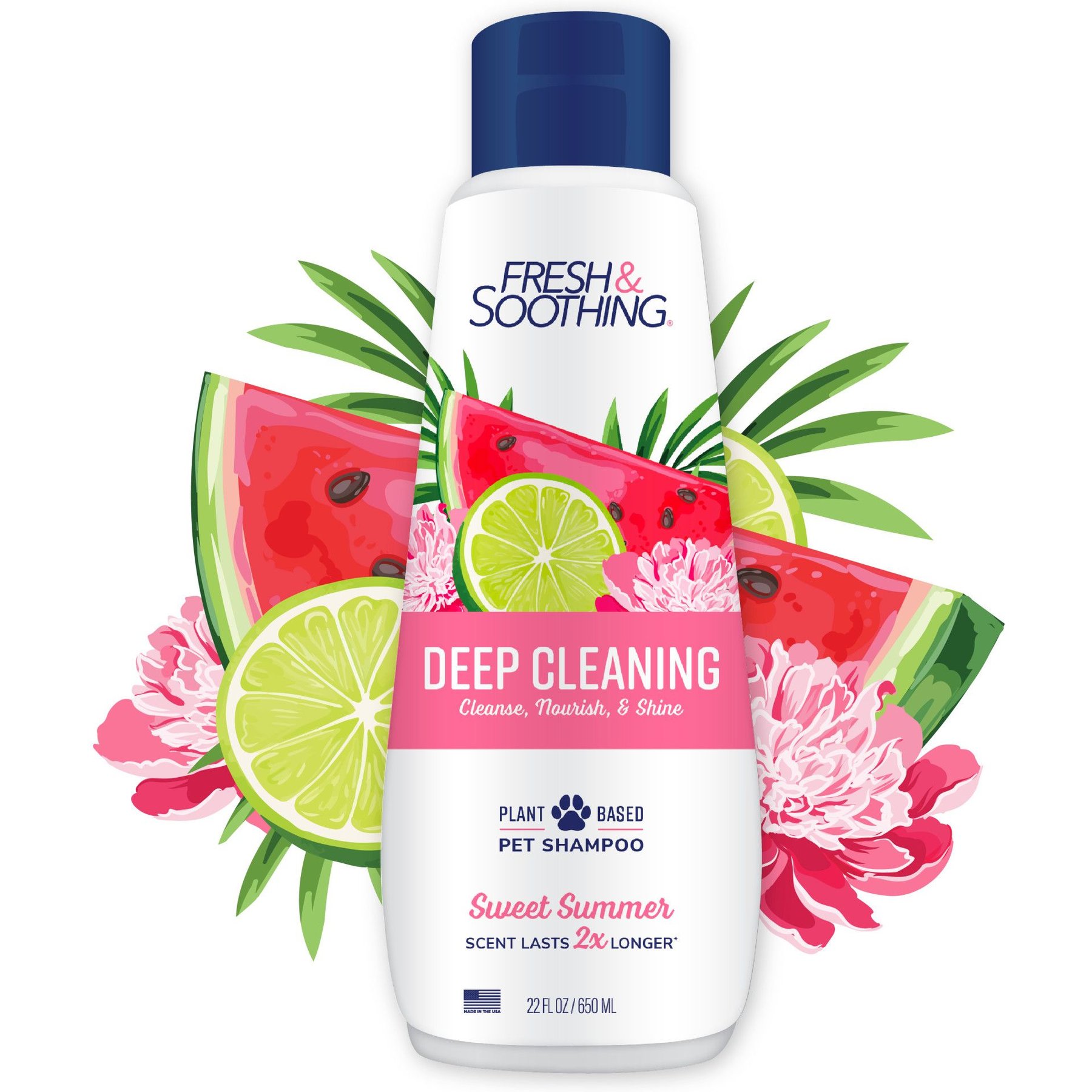 Naturel Promise Fresh & Soothing Deep Cleaning Dog & Cat Shampoo, Sweet Summer Scent, 22-fl oz bottle