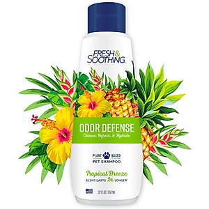 Naturel Promise Fresh & Soothing Odor Defense Dog & Cat Shampoo, Tropical Breeze Scent, 22-fl oz bottle