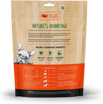 Show full view: Nature's Advantage Chicken & Quail Mini Patties Grain-Free Freeze-Dried Raw Dog Food, 14-oz bag slide 4 of 4