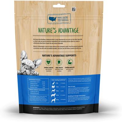 Show full view: Nature's Advantage Turkey & Salmon Mini Patties Grain-Free Freeze-Dried Raw Dog Food, 14-oz bag slide 4 of 4
