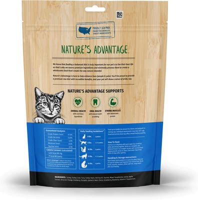Show full view: Nature's Advantage Turkey & Tuna Mini Patties Grain-Free Freeze-Dried Raw Cat Food, 12-oz bag slide 4 of 4