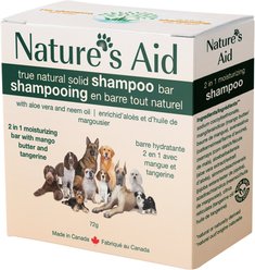 Nature's Aid True Natural Solid 2 in 1 Mango Butter & Tangerine Dog Shampoo Bar