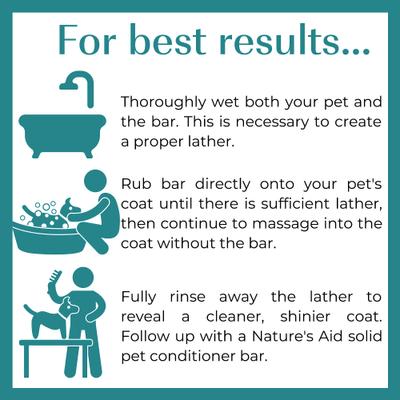 Show full view: Nature's Aid True Natural Strengthening Ginger & Frankincense Dog Shampoo Bar slide 4 of 5