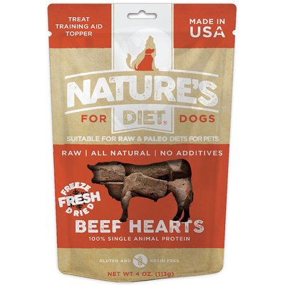 Nature's Diet Nature's Diet Beef Heart Raw Freeze-Dried Dog Treats, 4-oz pouch