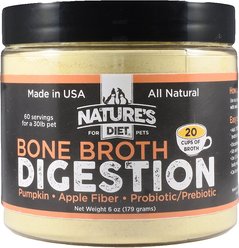 Nature's Diet Digestion Bone Broth Dry Dog & Cat Food Topping, 6-oz jar