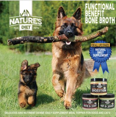 Show full view: Nature's Diet Digestion Bone Broth Dry Dog & Cat Food Topping, 6-oz jar slide 7 of 10