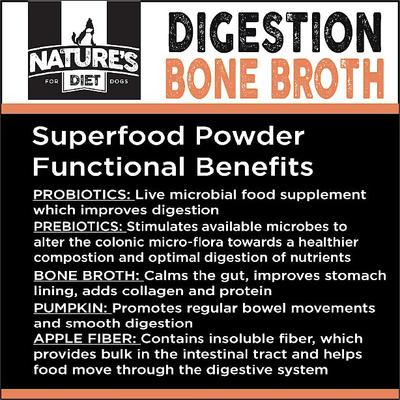 Show full view: Nature's Diet Digestion Bone Broth Dry Dog & Cat Food Topping, 6-oz jar slide 8 of 10