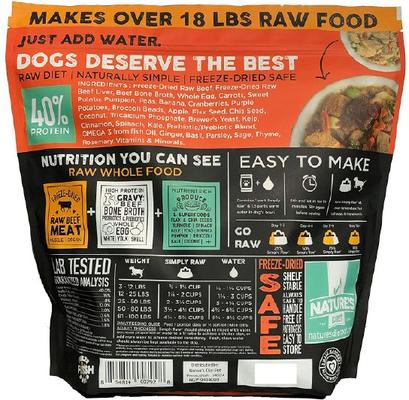 Show full view: Nature's Diet Fresh Beef Simply Raw Freeze-Dried Dog Food, 6-lb bundle slide 3 of 10