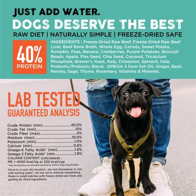 Show full view: Nature's Diet Fresh Beef Simply Raw Freeze-Dried Dog Food, 6-lb bundle slide 7 of 10