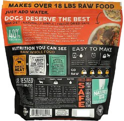 Nature's Diet Fresh Beef Simply Raw Freeze-Dried Dog Food, 3-lb bag slide 2 of 8