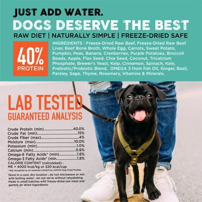 Show full view: Nature's Diet Fresh Beef Simply Raw Freeze-Dried Dog Food, 3-lb bag slide 7 of 10