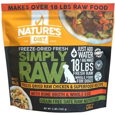 Nature's Diet Nature's Diet Fresh Chicken Simply Raw Freeze-Dried Dog Food, 3-lb bag