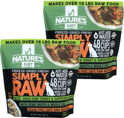 NATURE'S DIET Fresh Turkey Simply Raw Freeze-Dried Dog Food